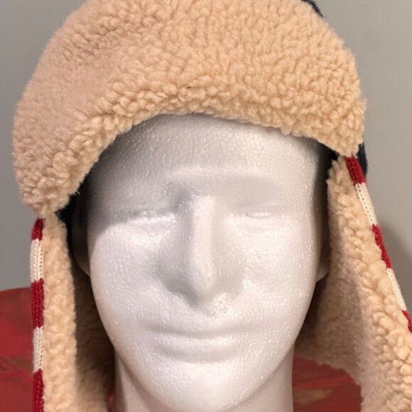 Americana Aviation Stars Stripes Trapper Hat Cap Skiing Snowboard Unisex - Picture 5 of 11